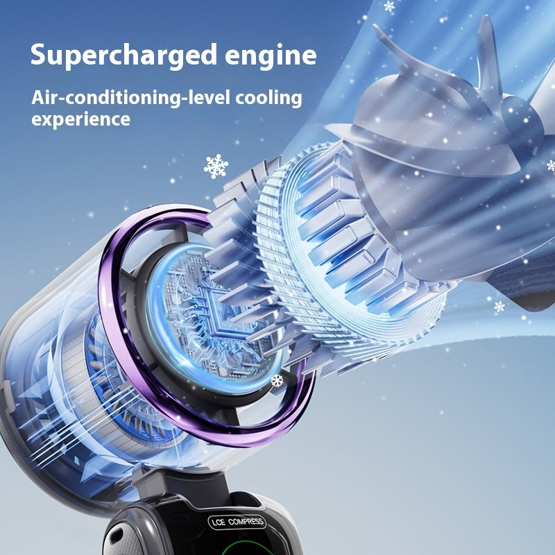 Gadgets Shack Handheld Fan – Adjustable Speeds, Foldable Design & Ice Pack for Instant Chill