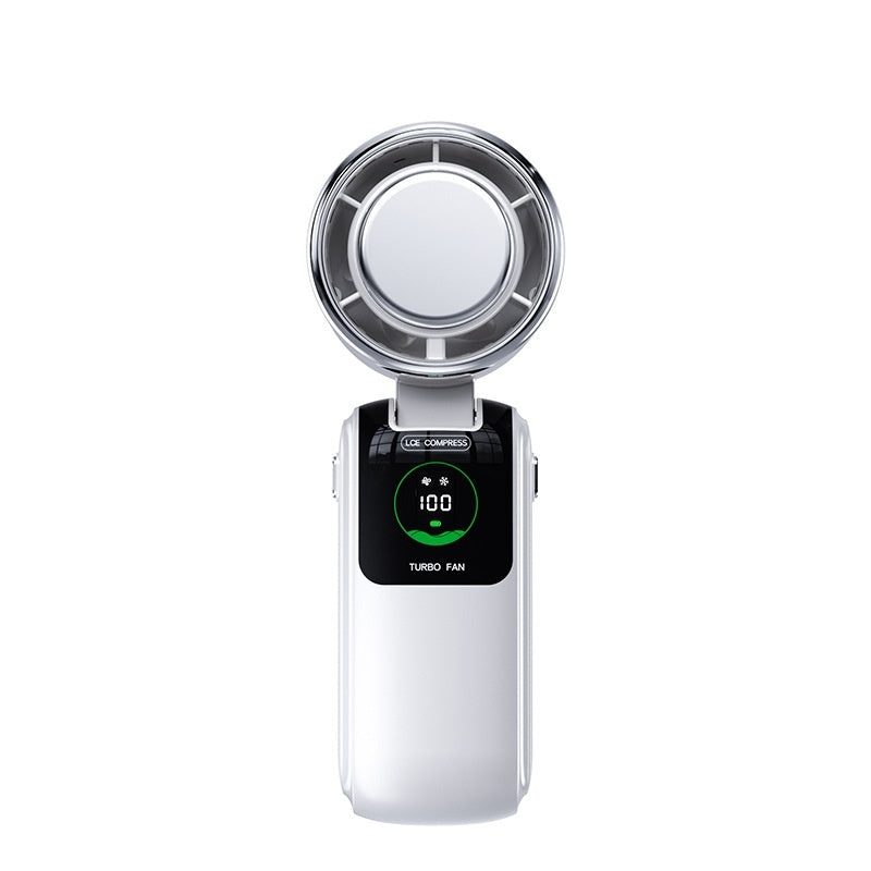 Gadgets Shack Handheld Fan – Adjustable Speeds, Foldable Design & Ice Pack for Instant Chill